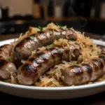 Bavarian Bratwurst and Sauerkraut Skillet - featured image