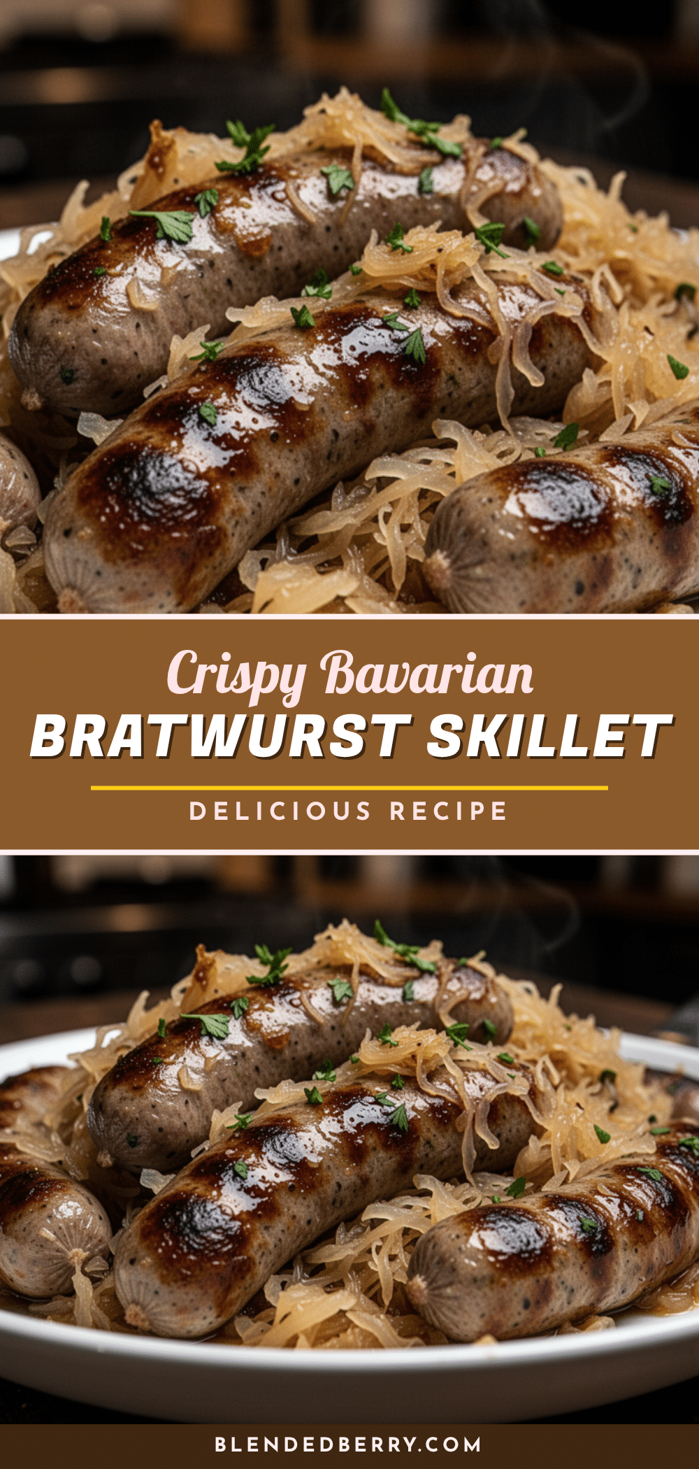 Bavarian Bratwurst and Sauerkraut Skillet recipe