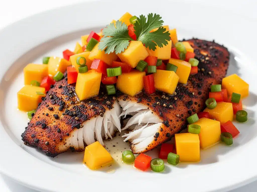 Blackened Tilapia with Mango Salsa preparation steps