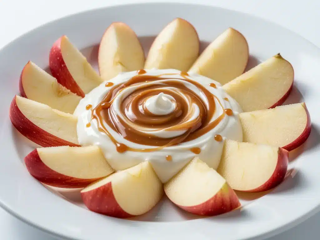 caramel yogurt dip - featured image