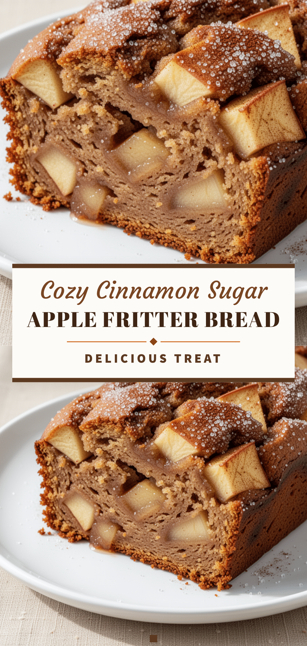 Cinnamon Sugar Apple Fritter Bread recipe
