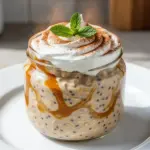 creamy pumpkin spice latte overnight oats - featured image