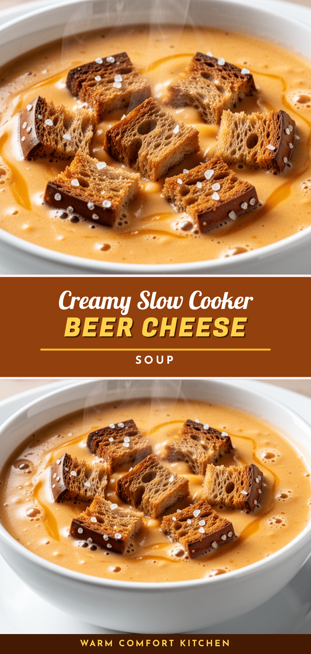 creamy slow cooker beer cheese soup recipe