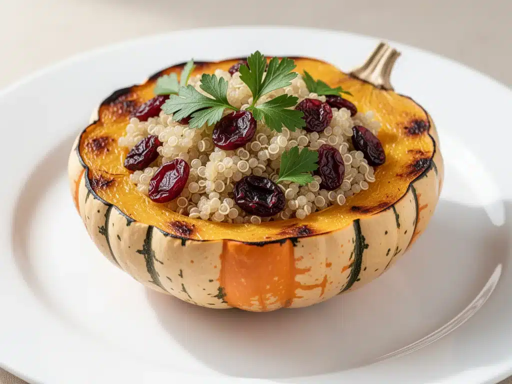 creamy stuffed delicata squash - featured image