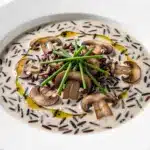 creamy wild rice and mushroom soup - featured image