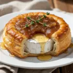 crispy apple butter baked brie - featured image