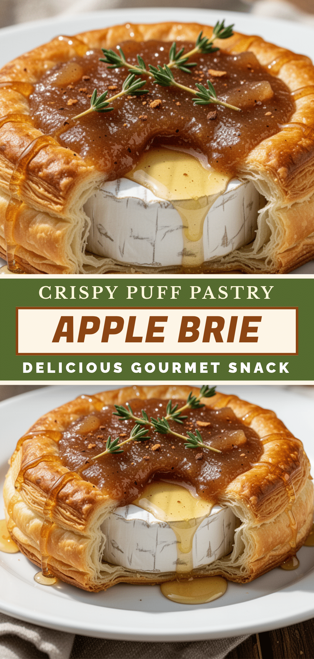 crispy apple butter baked brie recipe
