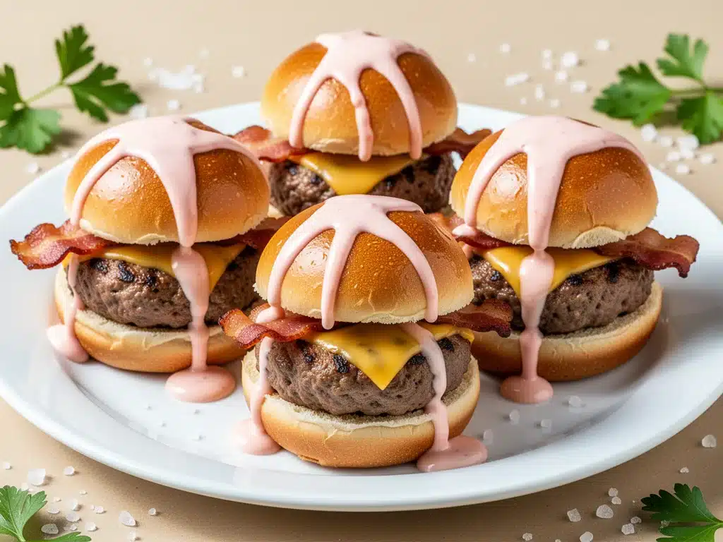 crispy bacon cheeseburger sliders - featured image