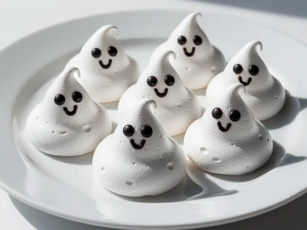crispy ghost meringue cookies - featured image