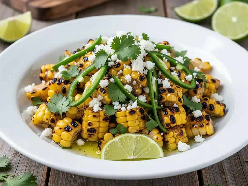 crispy grilled elote corn salad preparation steps