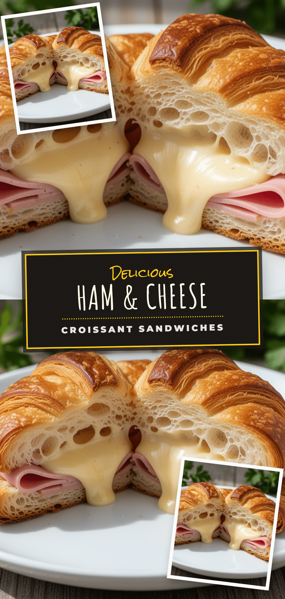 crispy ham and cheese croissant sandwiches recipe