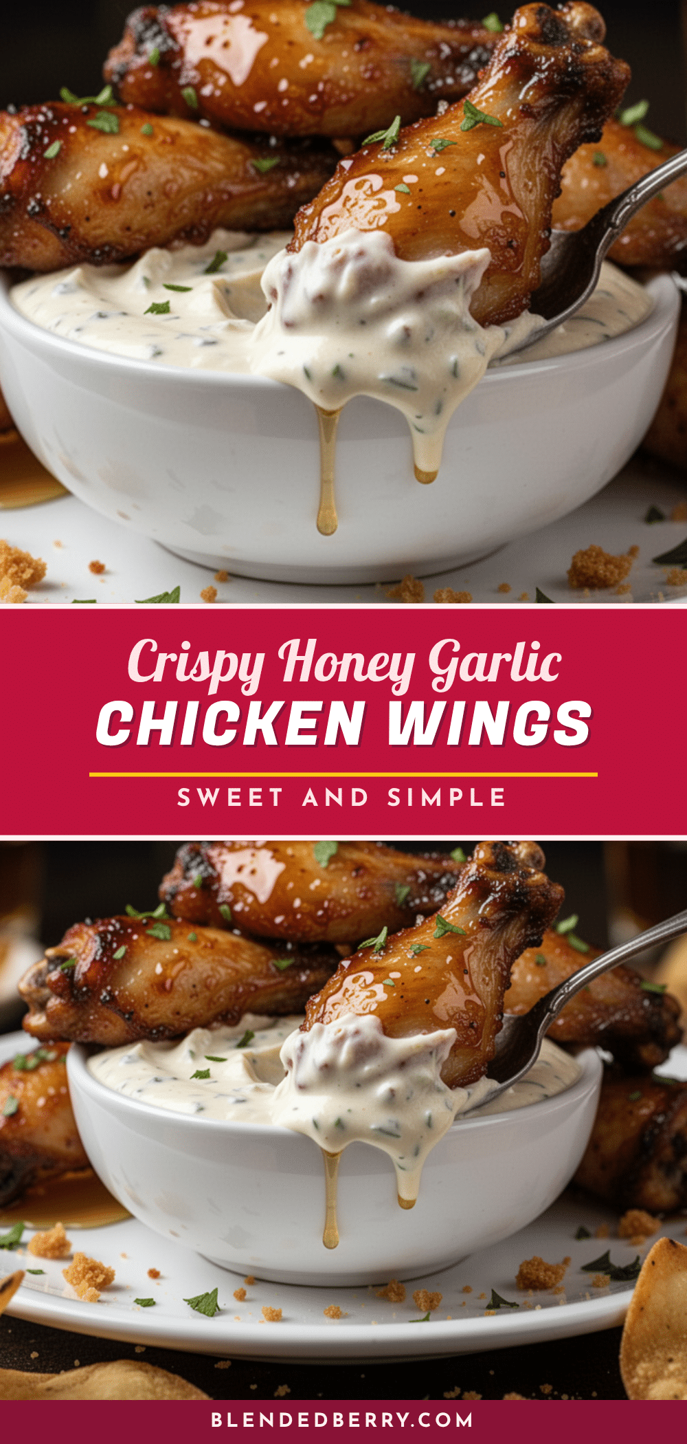 crispy honey garlic baked chicken wings recipe