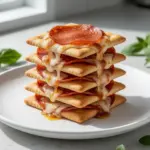 Crispy Pepperoni Cheese Cracker Stackers - featured image