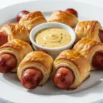 crispy smoked sausage pigs in a blanket - featured image