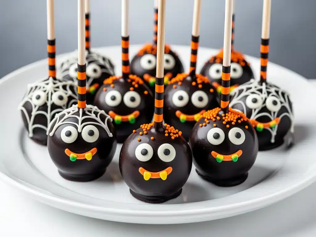 cute halloween monster cake pops - featured image