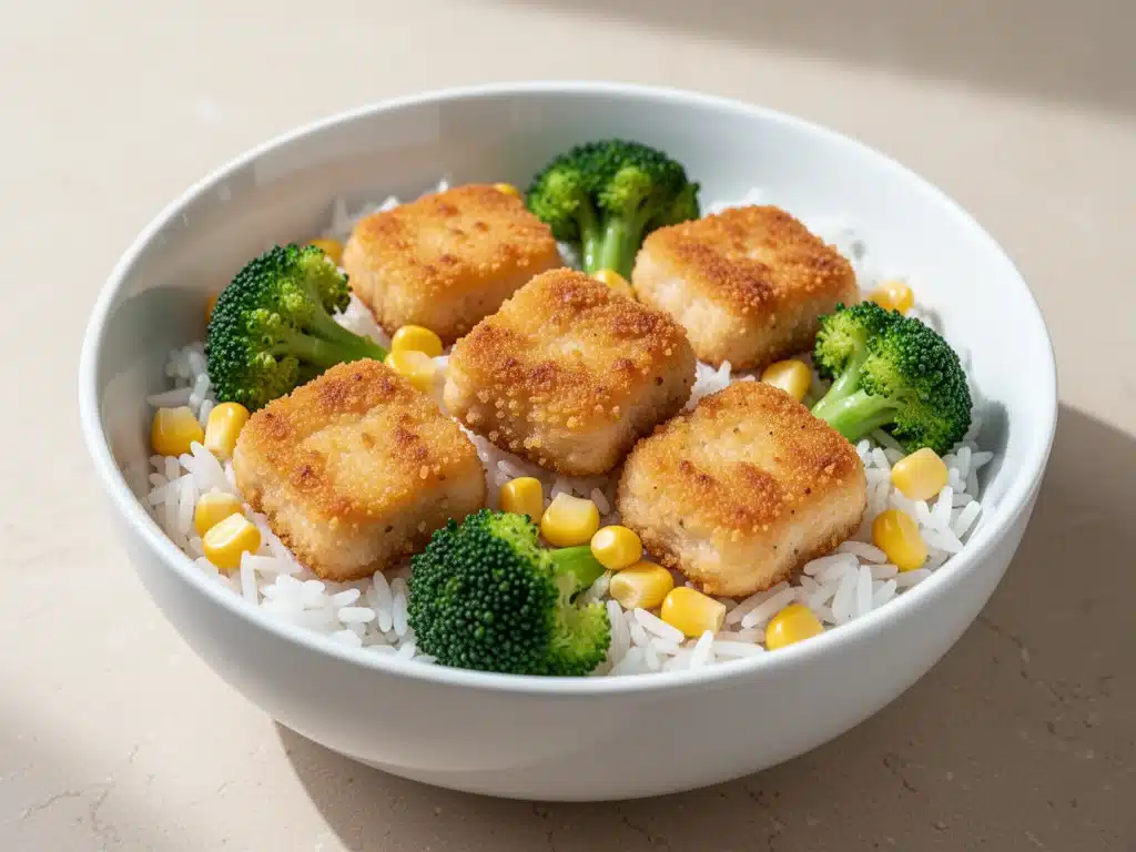 Easy Baked Chicken Nugget Meal Prep Bowls - featured image