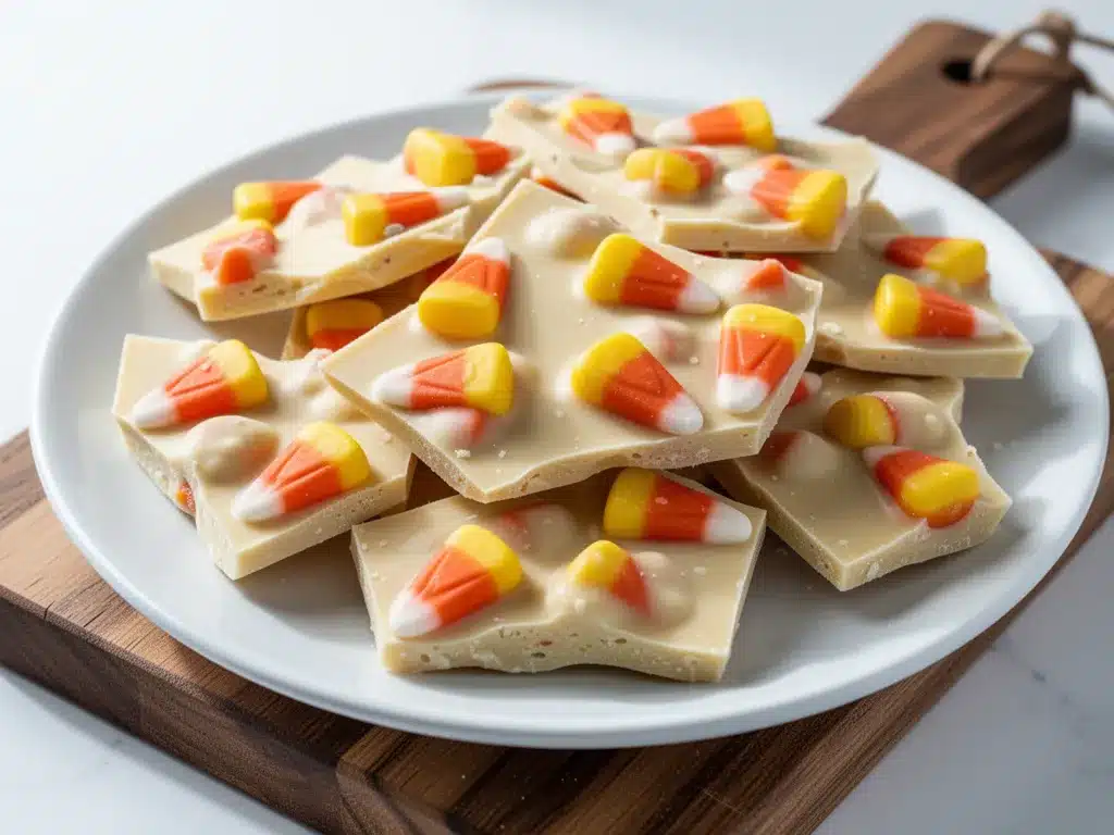 Easy Candy Corn Halloween Bark preparation steps