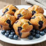 fluffy small-batch blueberry muffins - featured image
