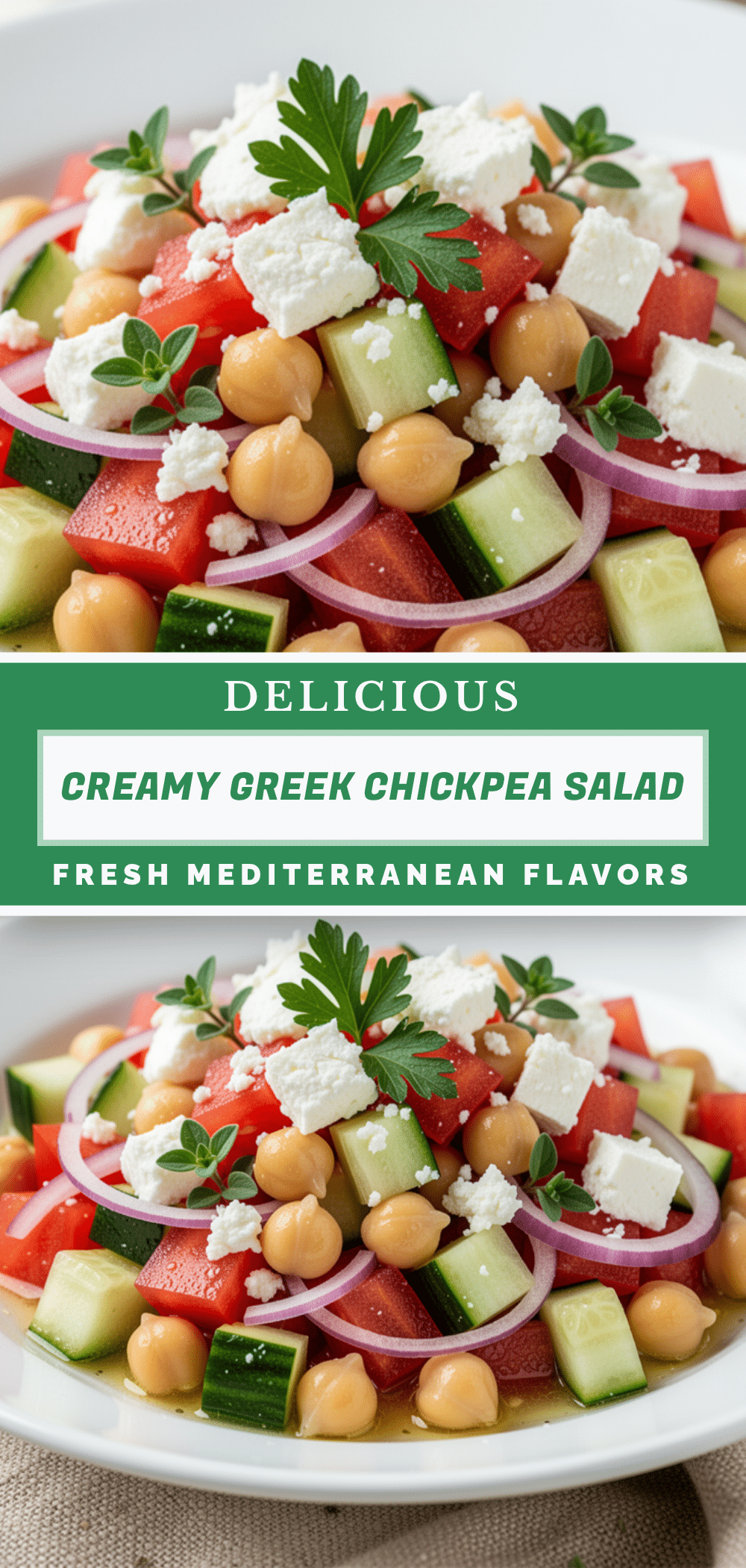 fresh greek chickpea salad recipe