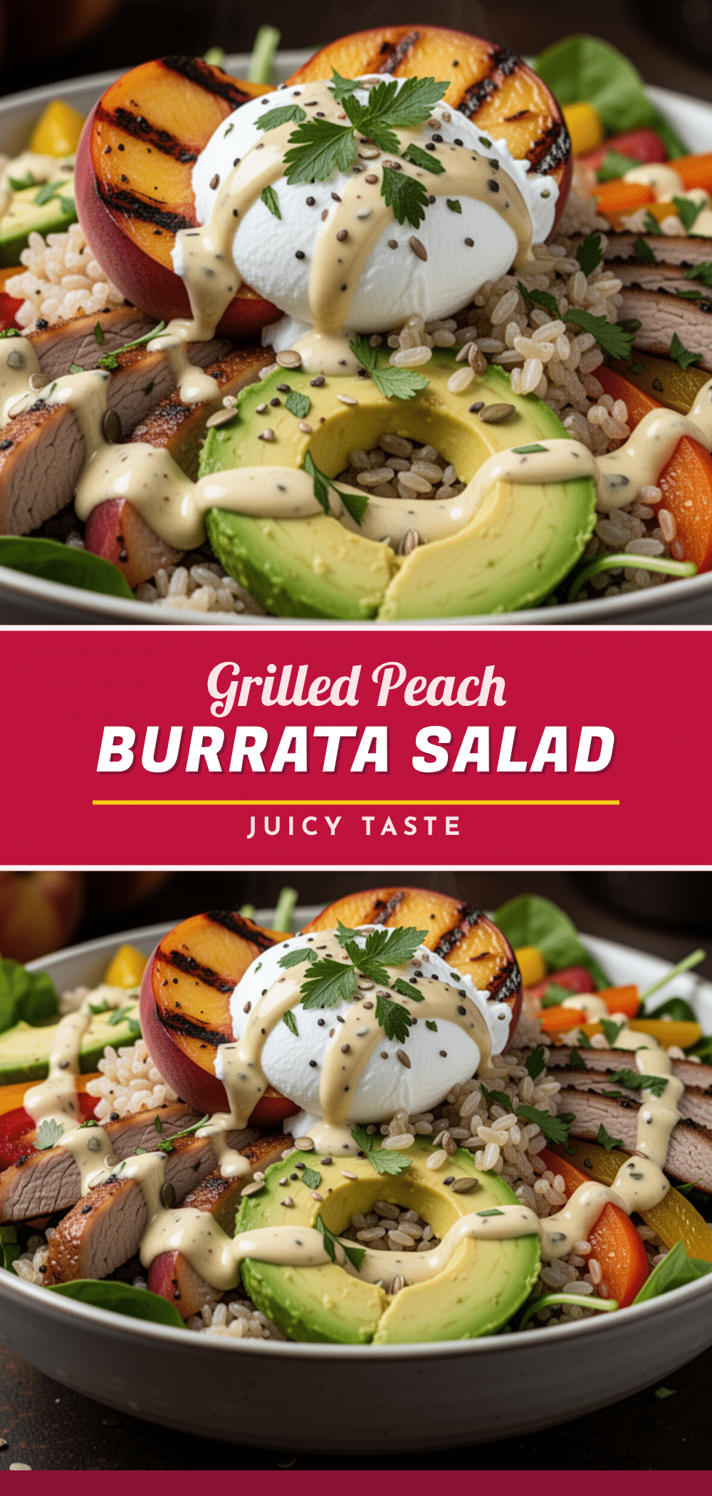 grilled peach and burrata salad recipe