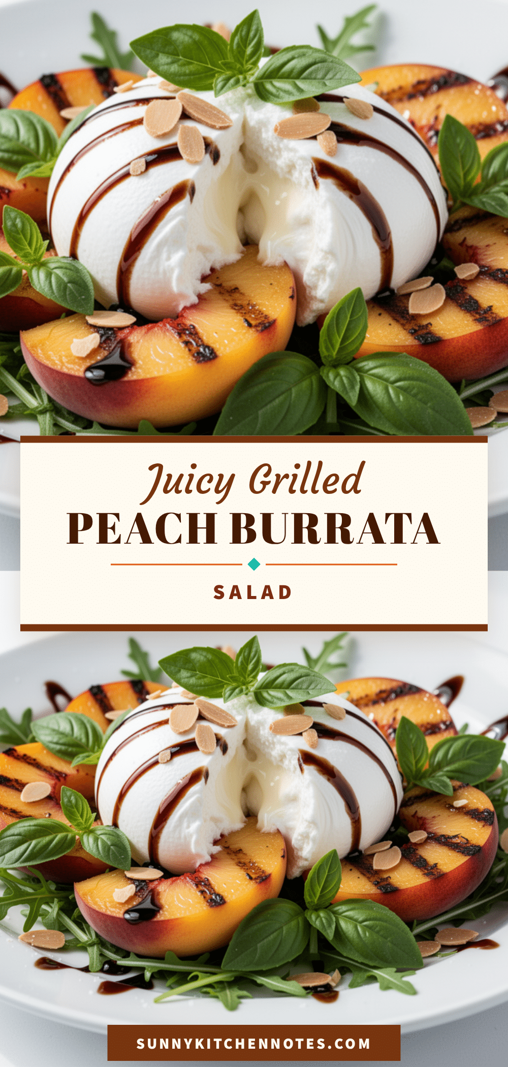 grilled peach burrata salad recipe