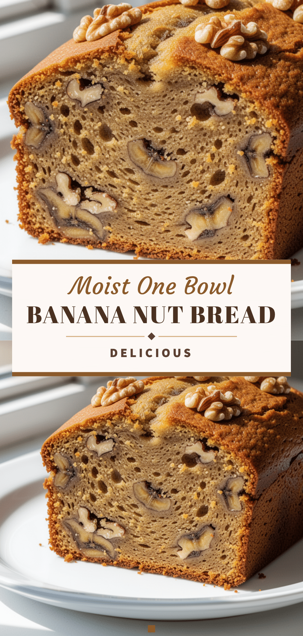 Moist One Bowl Banana Nut Bread recipe