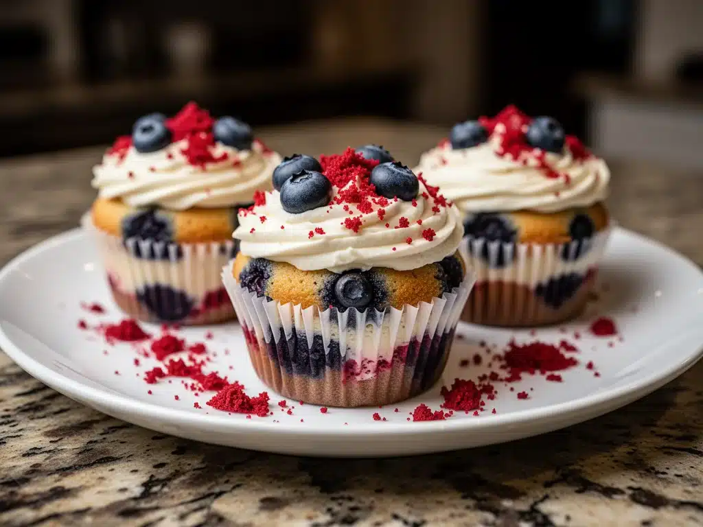 red white and blueberry trifle - featured image