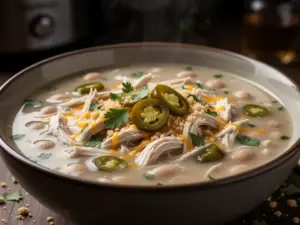 slow cooker white chicken chili - featured image