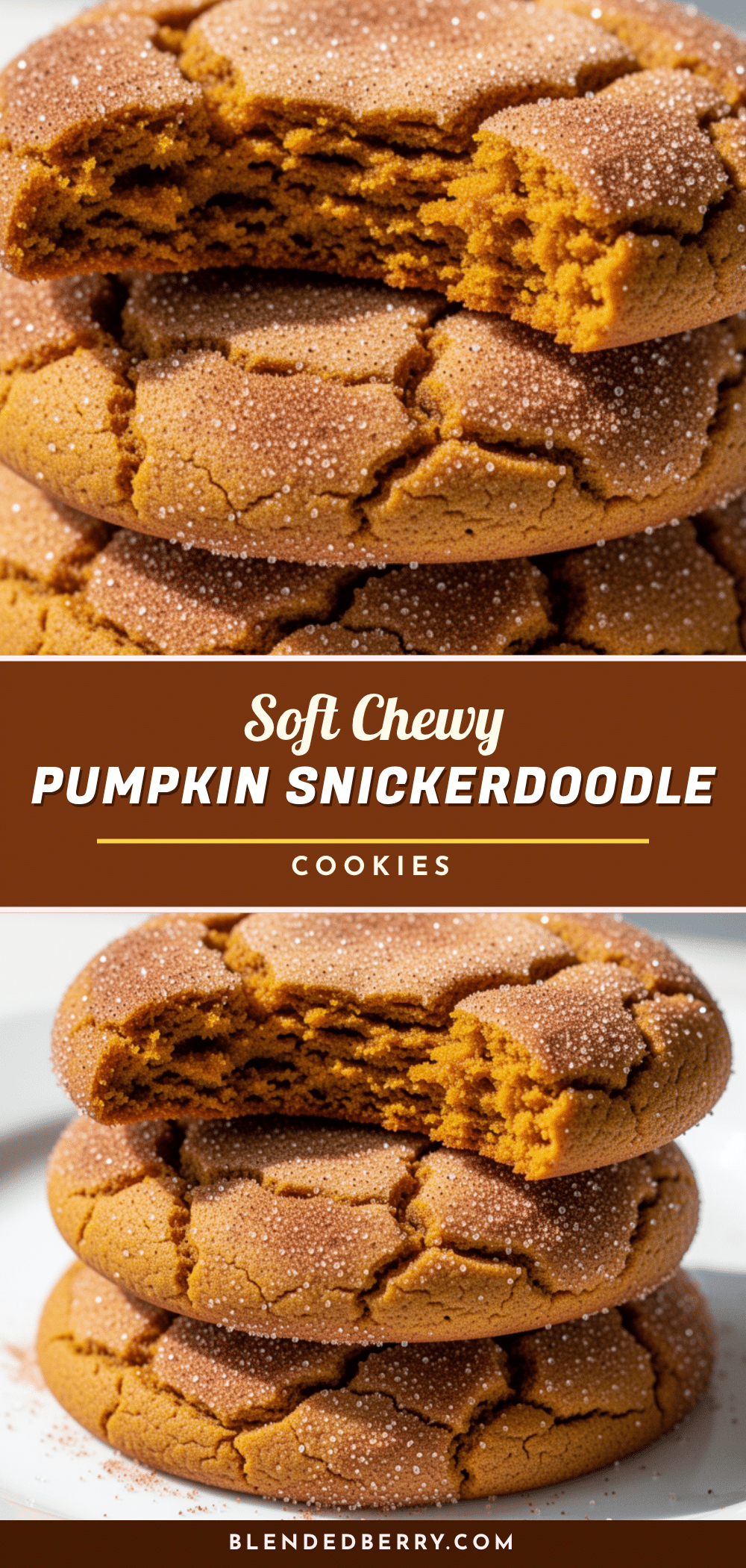 soft chewy pumpkin snickerdoodle cookies recipe