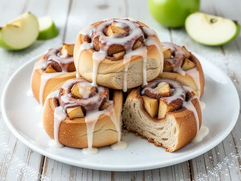 sourdough discard apple cinnamon rolls preparation steps