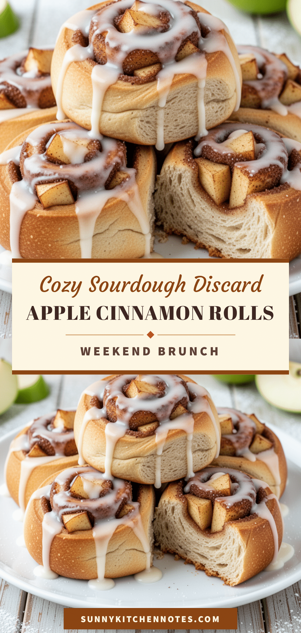 sourdough discard apple cinnamon rolls recipe