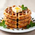 sourdough pumpkin waffles - featured image