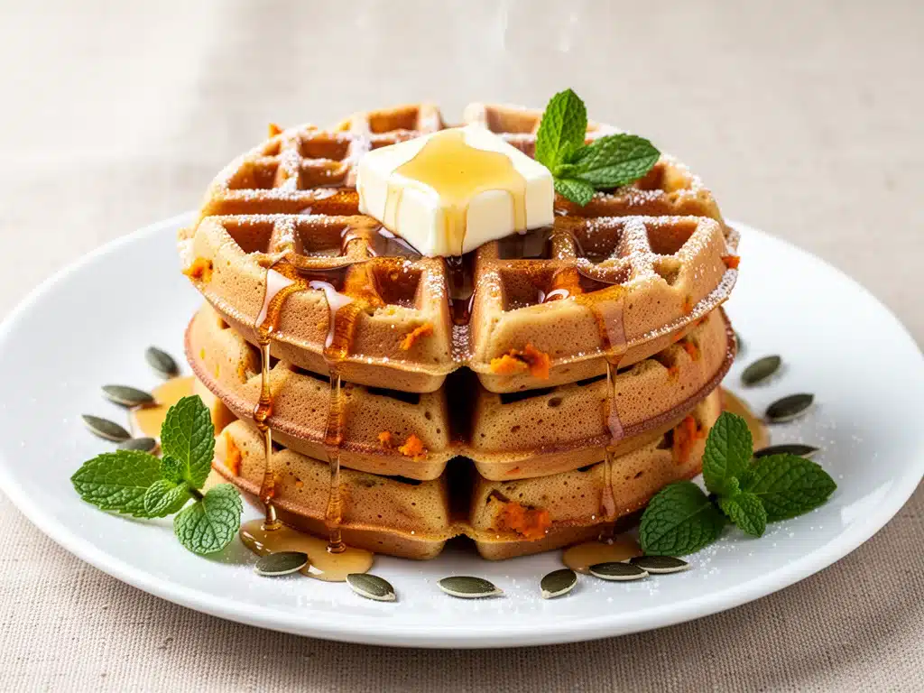 sourdough pumpkin waffles - featured image