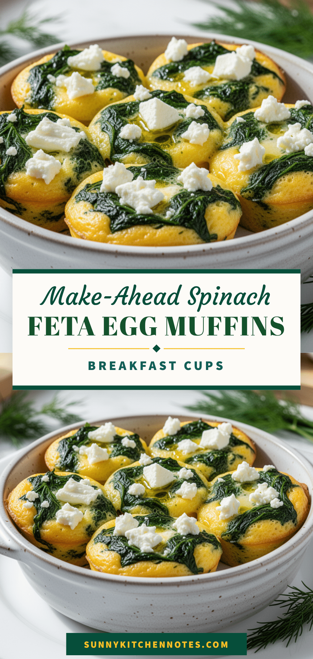 spinach feta egg muffins recipe